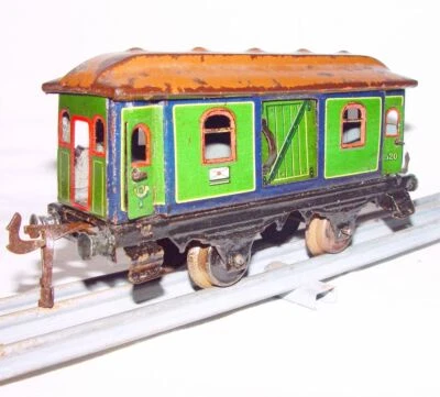 Bing Germany O Gauge LUGGAGE & POSTAL GOODS VAN WAGON Tin Plated Nice! `30 RARE - Image 1 of 4