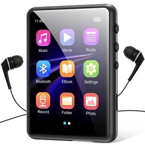 64GB MP3 Player Bluetooth 5.3,Built-in Speaker 2.4 in Touch Screen FM Radio Gray - Picture 1 of 8