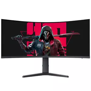 34" Ultra Curved Gaming Monitor 165Hz, WQHD 3440x1440, HDMI, Display Port - Picture 1 of 16