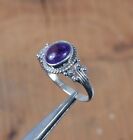 925 Solid Sterling Silver Purple Amethyst Ring-10 US M110
