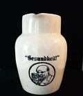 Rare Beer Mug Stein Germany DE Antique Vintage Pottery 1 Gallon? Gesnndheit CHIP for sale
