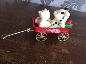 American Greetings Christmas Express Ornament Wagon of Fun Welpe Kätzchen Katze Hund - Bild 1 von 11