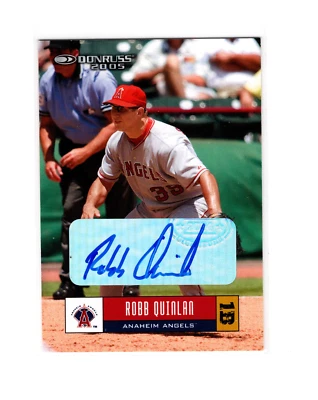 2005 Donruss Autograph Robb Quinlan #80 Auto Anaheim Angels - Image 1 of 2