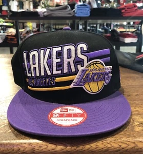 Lakers New Era Strapback In Black/Purple NWT Retail $29.99! 100% Authentic!! - Picture 1 of 10
