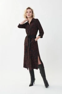 JOSEPH RIBKOFF Black/Brown Dress Style 223133 Retail $238 Sz 6 - Picture 1 of 6