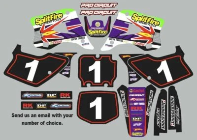 Graphic Kit for 2008-2017 Kawasaki KLX140 KLX 140 Splitfire Decals logo sticker Foto 1 de 3
