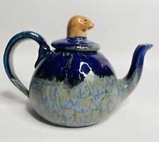 Vintage SEA OTTER Gooseneck Teapot By Artist Doug Wylie Clayfish 1985