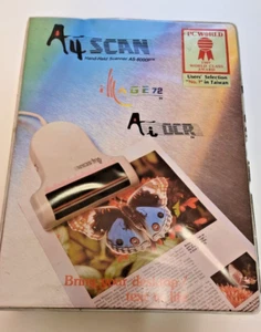 Vintage A4 tech Handy Scanner with interface, software, and manual. - Picture 1 of 9