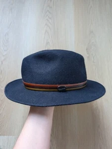 Vintage Borsalino Italy Rabit Felt Hat Fedora Fur Felt Traveller Sz 7 - 56 - Picture 1 of 15