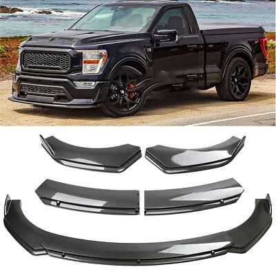 For Ford F150 F-150 Carbon Fiber Style Front Bumper Splitter Spoiler Body Kits - Image 1 of 4