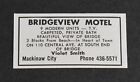 1966 Print Ad Michigan Mackinaw City Violet Smith Brideview Motel Private Bath