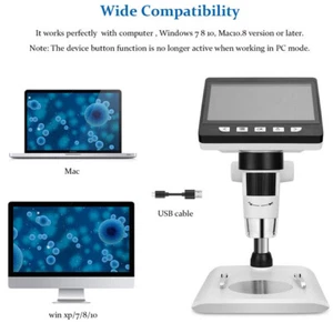 Digital Microscope LCD Display & PC Screen 1000x Magnification 2MP Watchmakers - Picture 1 of 6