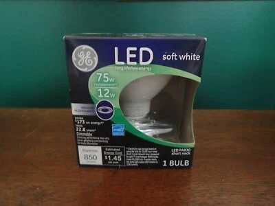 GE LED PAR30 Short Neck Soft White 12 Watt replaces 75 Watt Indoor Floodllight  - Image 1 of 4