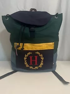 Tommy Hilfiger Big H Color Block Drawstring Flap Over Back Pack RTT0264844 - Picture 1 of 14