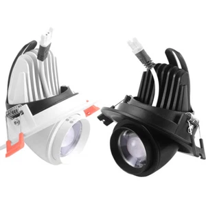 LED COB Recessed Ceiling Light Beam-Angle Adjustable Zoomable Lamp Fixture Club - Picture 1 of 9
