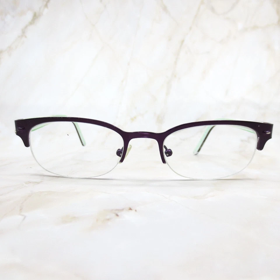 Juicy Couture Eyeglasses Frame JU108-0JJQ Womens Purple Metal Half Rim 49-19-130 Foto 1 de 4