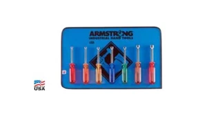 Armstrong - 7 Pc. Solid Handle, Hollow Shaft Nutdriver Set - SAE - Picture 1 of 1