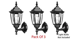 Ultra Outdoor Wall Lantern Sconce - Pack Of 3 - Picture 1 of 7