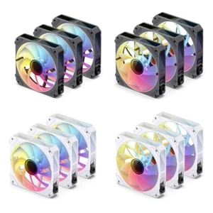 120mm Computer Case Fans for Desktops Adjustable ARGB Quiet CPU PC Cooling Fan - Afbeelding 1 van 12