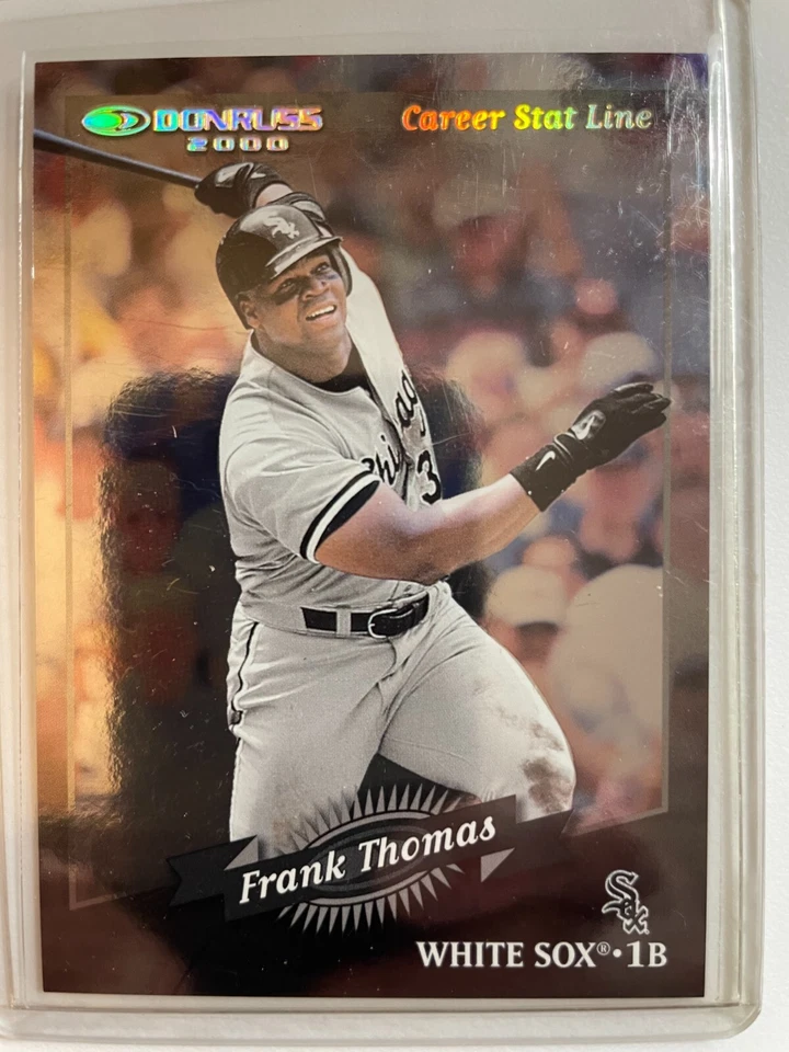 2001 Donruss Career Stat Line #17 Frank Thomas serial #103/301 (HOF) WHITE SOX - Image 1 of 2