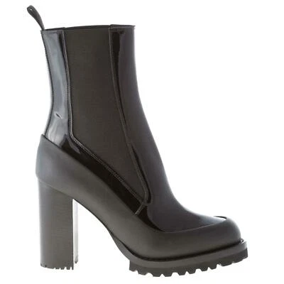 PREMIATA chaussures femme Giungla black patent leather pull-on boot with rubber Foto 1 de 4