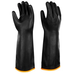 14 Inch Heavy Duty Rubber Gloves Chemical Resistant Work Gloves for Dishwashing - Picture 1 of 6