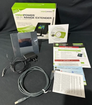 Amped Wireless TAP-EX High Power Wi-Fi Range Extender 800mW W/2 Wired Ports - Image 1 of 4
