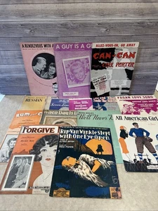 Vintage Music Sheet Bundle Lot of 14 Music Sheets A3 - Picture 1 of 6