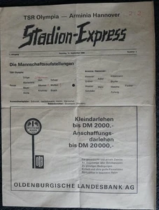 Cuaderno de programa de fútbol 69/70 RL Olympia Wilhelmshaven - Arminia Hannover - Imagen 1 de 1