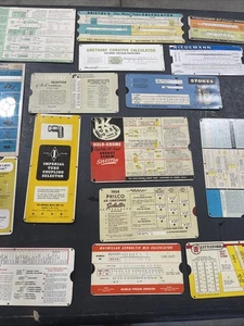 Lot Of 16 Slide Rule Calculator Tables Engineering 1954 Philco Payroll Voltage - Picture 1 of 11