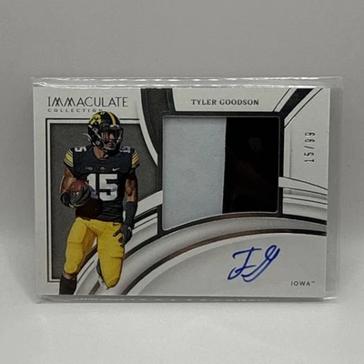 2022 Immaculate Collegiate 15/99 Tyler Goodson RPA Patch Auto RC Jersey Match - Image 1 of 4