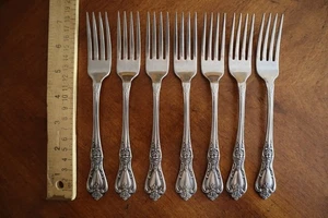 Lot 7 Dinner Forks Oneida HH Kennett Square Stainless Distinction Deluxe 7.2" - Picture 1 of 7