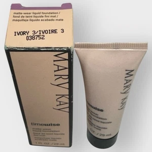 New In Box Mary Kay Matte Wear Foundation Ivory 3 #038752 Combo / Oily Fast Ship - Picture 1 of 2