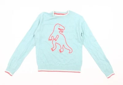 Boden Blue Dinosaur Pullover Jumper for Girls 11-12 Years - Image 1 of 4