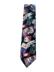 Vintage Tango by Max Raab Baseball Theme Tie 100% Cotton Made in USA - Picture 1 of 3