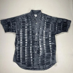 Brooks Brothers Linen Shirt Mens Large Tie Dye 90s Boho Festival Beach Rare VTG - Picture 1 of 7