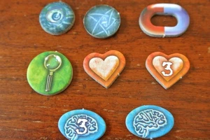 ARKHAM HORROR Replacement Pieces - CLUE sanity DOOM stamina ELDER slider TOKENS - Picture 1 of 6