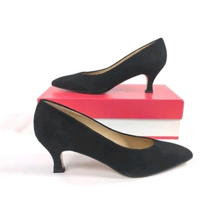 Liz Claiborne Womens Size 9 N Black Suede Leather Stilleto Kitten Heel - Picture 1 of 8