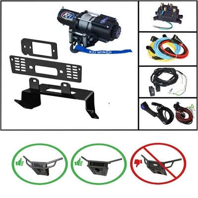 Kit de montaje y cabrestante ancho de acero KFI U45W-R2 4500 lb se adapta a varios Polaris Ranger Foto 1 de 4