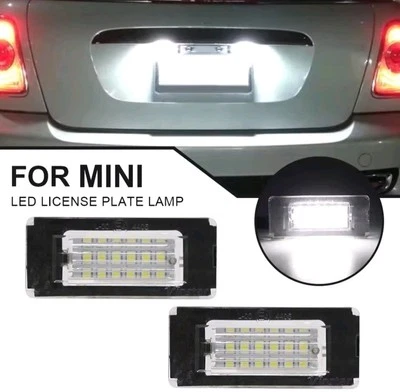 PLACCHETTE A LED LUCI TARGA 18 LED SPECIFICHE MINI COOPER R56 R57 6000K - Immagine 1 di 4