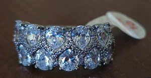 Bombe Party Ring RG87878 "Glowing Dreams" CZ auf Hämatit Größe 10 - Bild 1 von 4