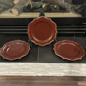 Bombay Company "Tudor" Juego de 3 Platos de Ensalada Vintage Gres - Imagen 1 de 6