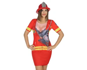 ATOSA 14666 Costume T-Shirt Firewoman Woman M-L Red-Carnival, Größe Größe M-L Re - Picture 1 of 2