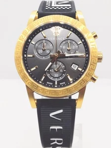 Versace VEKB 220006550387 Chronograph Black Dial Date Used Working Item With Box - Bild 1 von 10