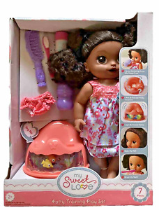 My Sweet Love Potty Training Doll and Play Set  African American NEW 2+
