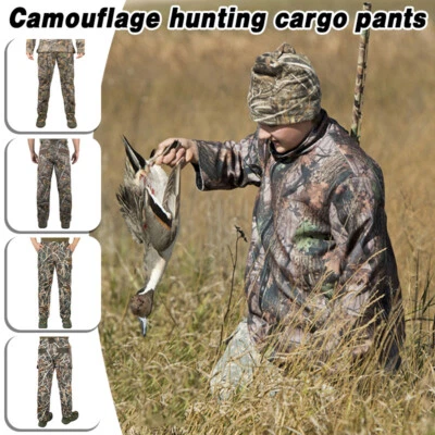 Outdoor Mens Camouflage Pants Mountaineering Hiking Multi Pocket Cargo Pants - Image 1 of 4