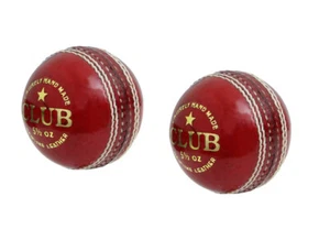Club Red Cricket Practice Ball Puntada a Mano 2 PCE Ball Paquete de 2 Envío Gratuito - Imagen 1 de 4