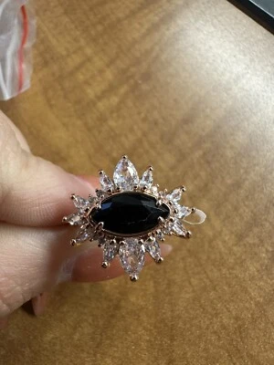 BP "The Jewel of Cairo" RBP2662 Black Onyx CZ Rose Gold Plated Size 10 - Image 1 of 3