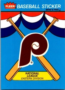 1989 FLEER STICKER PHILADELPHIA PHILLIES - Picture 1 of 2