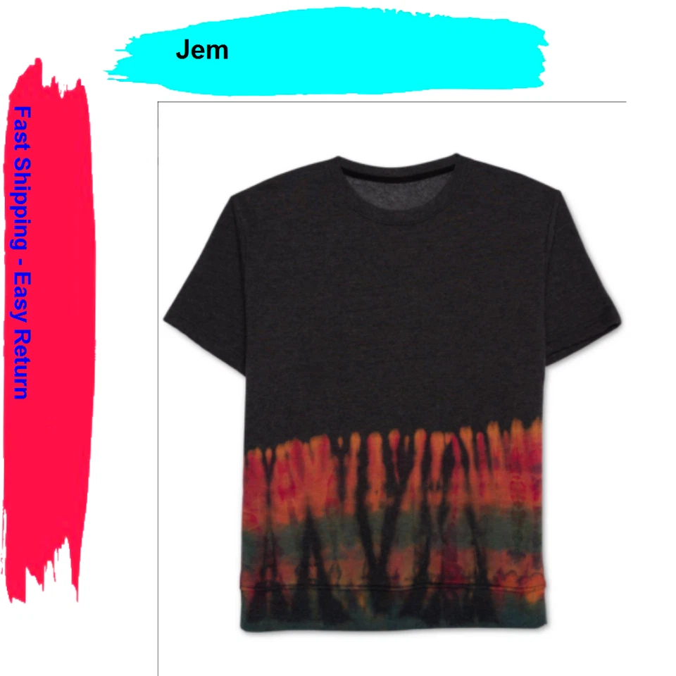 $40 Jem Sudadera Para Hombre Manga Corta Estampado Gráfico, Negro Brezo, Talla S Foto 1 de 1